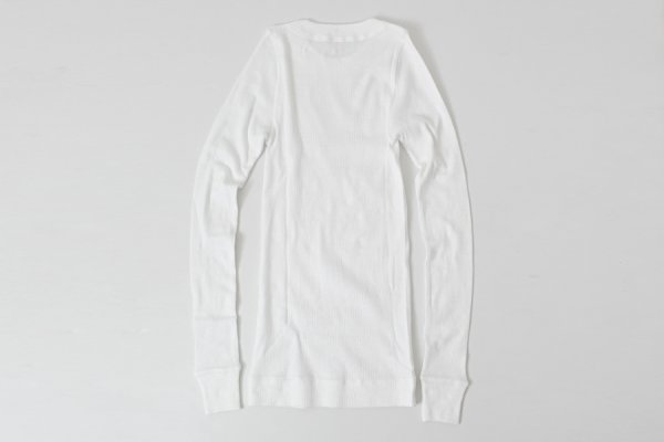 画像5: 40/一丸胴テレコ クルーネック長袖プルオーバー (6014:WH) (5)