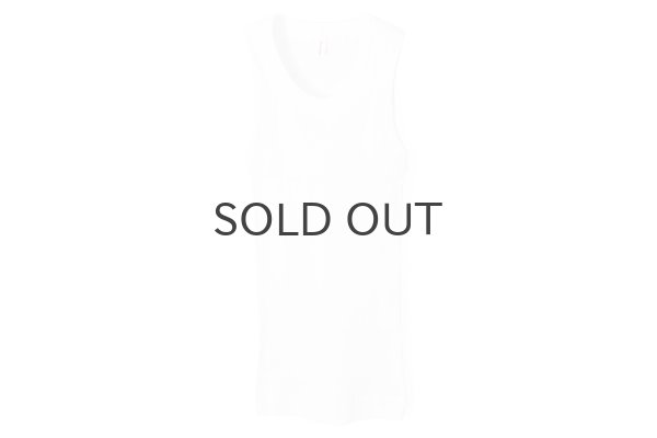 画像2: 40/-丸胴テレコ ノースリーブプルオーバー(6388:WH) (2)