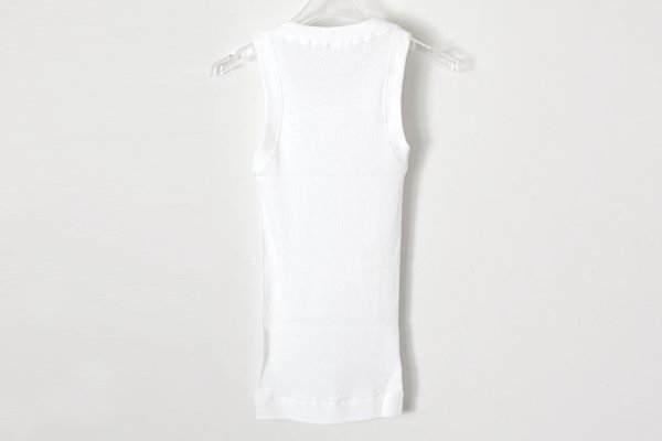 画像7: 40/-丸胴テレコ ノースリーブプルオーバー（6388:WH） (7)