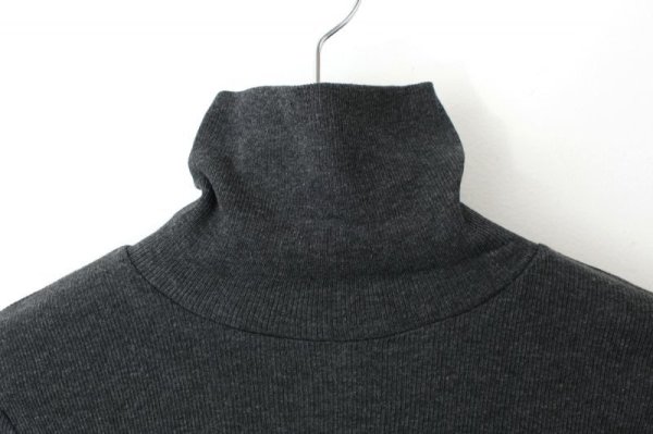 画像3: 40/ー丸胴テレコ タートルネックプルオーバー (6286:TDCH) (3)