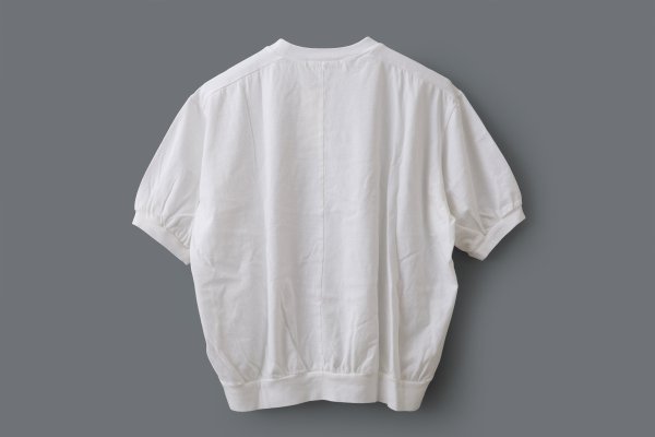 画像2: 30/-天竺 クルーネック半袖PO（6553:WH） (2)