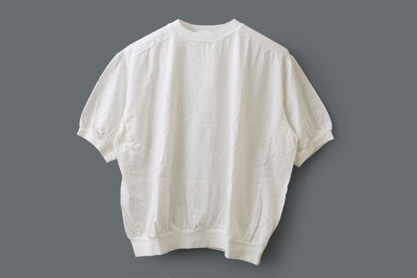 画像1: 30/-天竺 クルーネック半袖PO（6553:WH） (1)