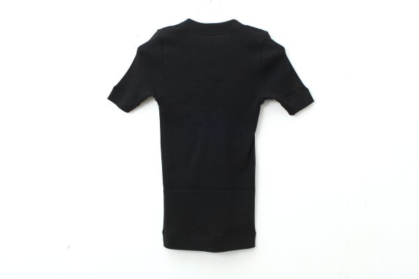 画像2: 40/- 丸胴テレコ 半袖プルオーバー(6301:BK) (2)