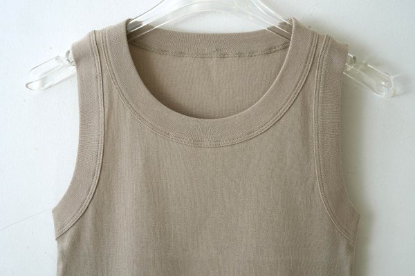 画像3: 40/-度詰めフライス ノースリーブプルオーバー（6696:BG） (3)