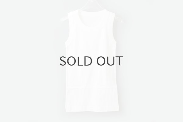 画像2: 40/1 度詰フライス ノースリーブプルオーバー (6696:WH) (2)