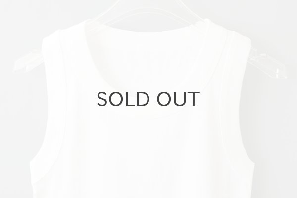 画像4: 40/1 度詰フライス ノースリーブプルオーバー (6696:WH) (4)