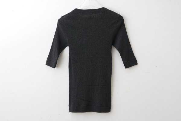 画像2: 40/- 丸胴テレコ 五分袖プルオーバー (6301:TDCH) (2)