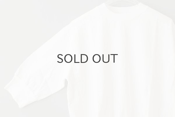 画像4:  40/2天竺 六分袖プルオーバー (6366:WH) (4)