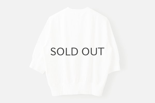 画像2:  40/2天竺 六分袖プルオーバー (6366:WH) (2)