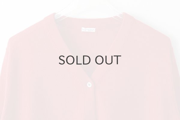 画像3: 梳毛12G カーディガン (252-7928:RD) (3)