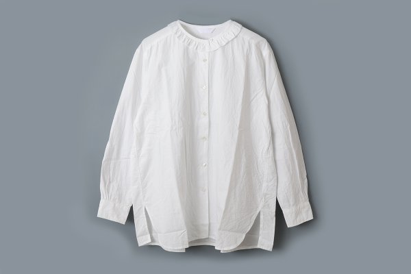 画像1: ハイカウントクロス フリルBL (252-5748:WH) (1)