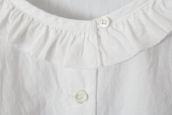 画像4: ハイカウントクロス フリルBL (252-5748:WH) (4)