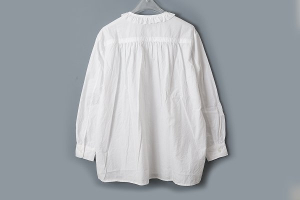 画像2: ハイカウントクロス フリルBL (252-5748:WH) (2)