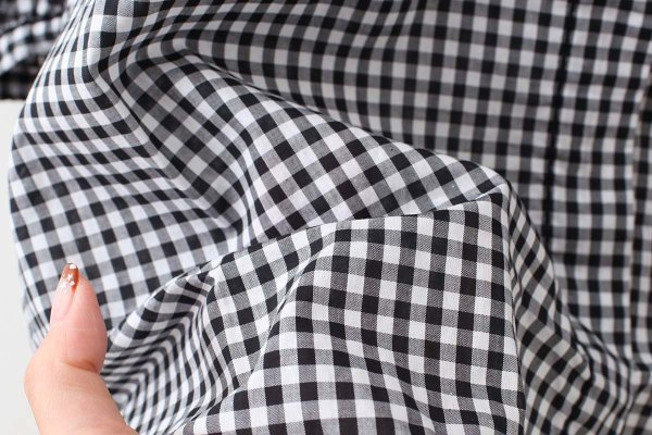 画像9: 80/1 ギンガム パフスリーブBL (261-5750:WHBK) (9)