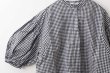 画像4: 80/1 ギンガム パフスリーブBL (261-5750:WHBK) (4)