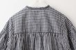 画像8: 80/1 ギンガム パフスリーブBL (261-5750:WHBK) (8)
