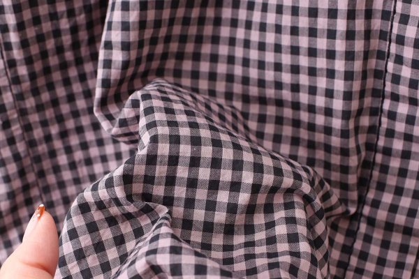 画像10: 80/1 ギンガム パフスリーブBL (261-5750:MCBK) (10)