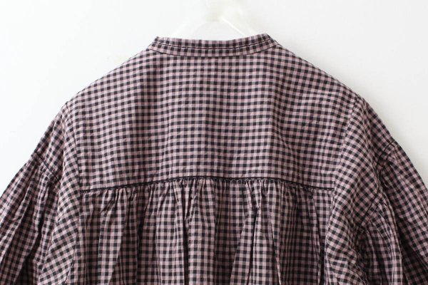 画像9: 80/1 ギンガム パフスリーブBL (261-5750:MCBK) (9)