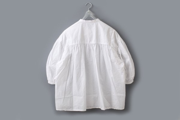 画像2: 80/1 無地 パフスリーブBL (261-5750:WH) (2)