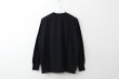 画像2: 30/1天竺 L/S 切替長袖 PO (6380:BK) (2)