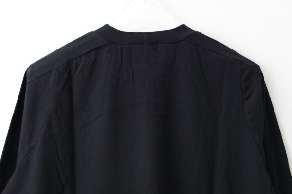 画像7: 30/1天竺 L/S 切替長袖 PO (6380:BK) (7)