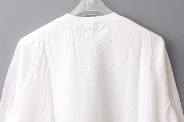 画像5: 30/1天竺 L/S 切替長袖 PO (6380:WH) (5)