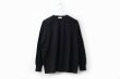 画像1: 30/1天竺 L/S 切替長袖 PO (6380:BK) (1)