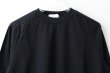 画像3: 30/1天竺 L/S 切替長袖 PO (6380:BK) (3)