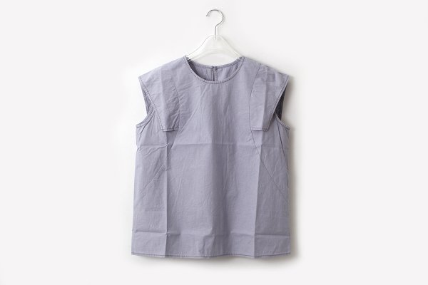 画像1: バルキーシーチング薄手ノースリーブBL (261-5751:BLGY) (1)