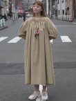 画像1: gathered smock dress (BG) (1)