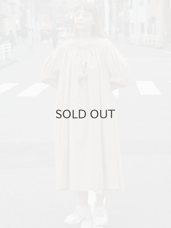画像1: gathered smock dress (BG) (1)