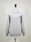 画像1: FOR LOVE lace collar sweatshirt  (MGY) (1)