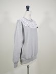 画像2: FOR LOVE lace collar sweatshirt  (MGY) (2)