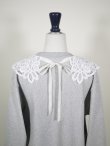 画像8: FOR LOVE lace collar sweatshirt  (MGY) (8)