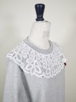 画像7: FOR LOVE lace collar sweatshirt  (MGY) (7)
