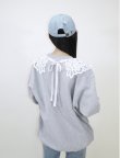 画像12: FOR LOVE lace collar sweatshirt  (MGY) (12)