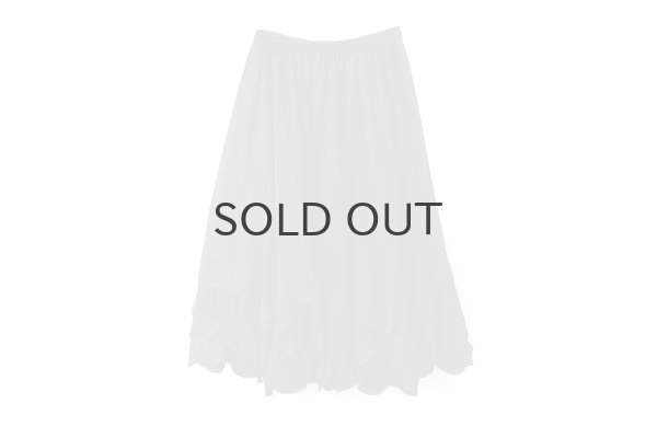 画像1: cotton chiffon skirt (BK) (1)