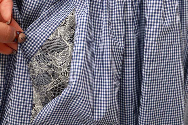 画像12: 別注!! gingham check dress (BL) (12)