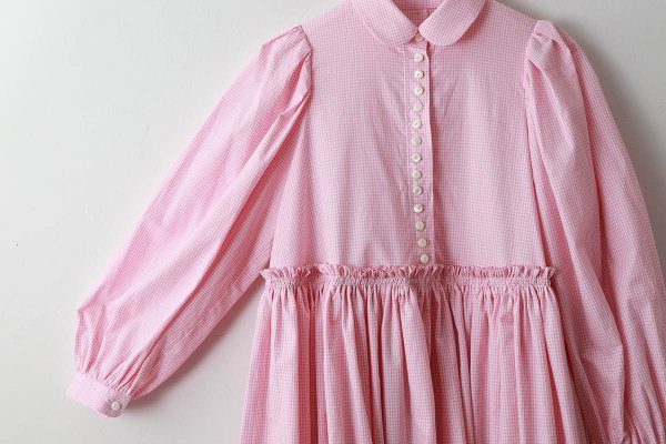 画像6: 別注!! gingham check dress (PK) (6)