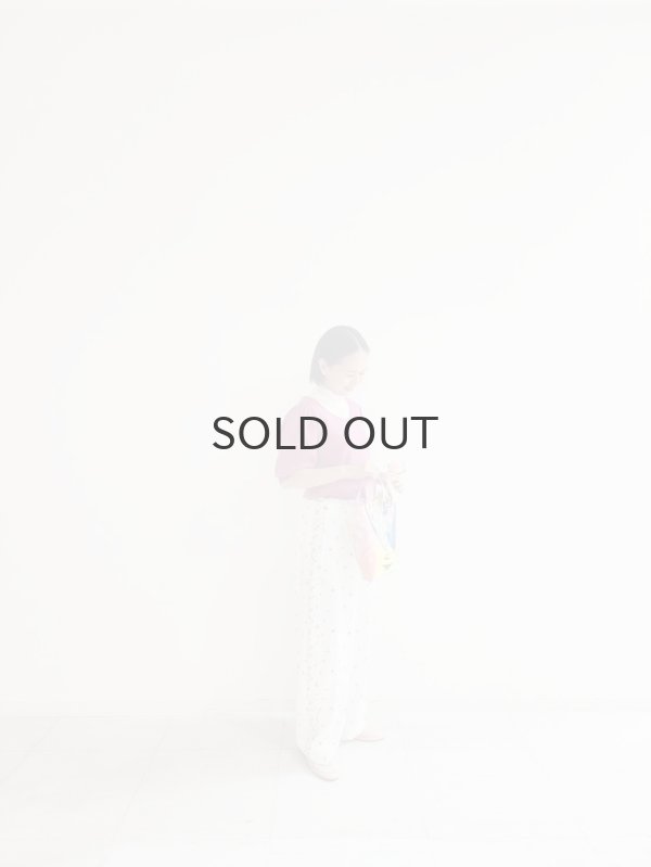 画像16: cotton flower embroidery pants (WH) (16)