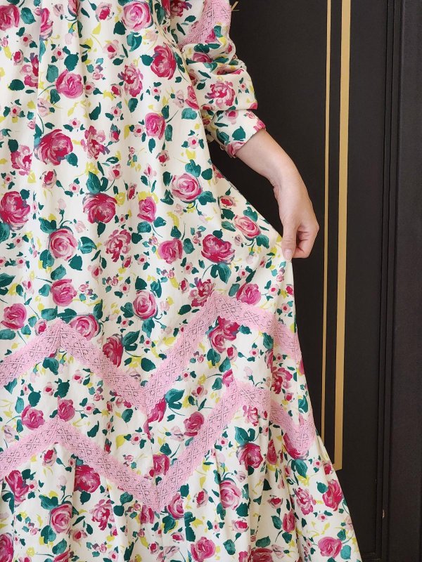 画像10: 別注!! print gather dress (CRPK) (10)