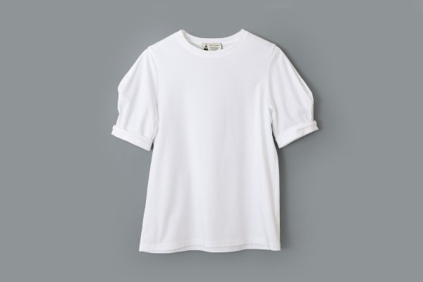 画像2: SALE15%OFF!! 別注!! コットンパフスリーブトップ (WH) (2)