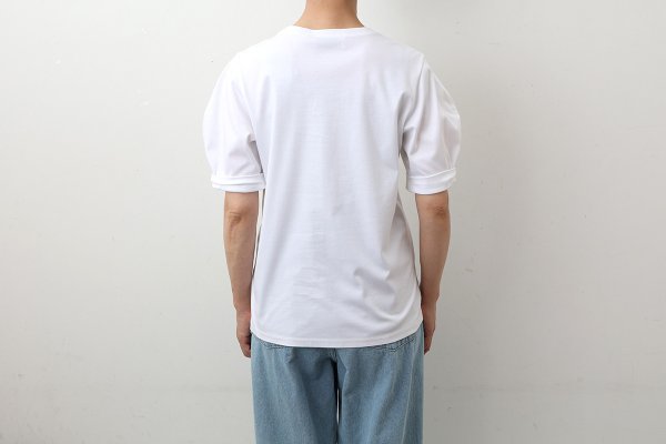 画像20: SALE15%OFF!! 別注!! コットンパフスリーブトップ (WH) (20)