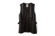 画像1: dry leather vest (BK) (1)