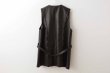 画像2: dry leather vest (BK) (2)