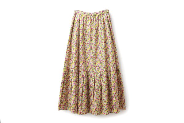 画像1: 別注!! print gather skirt (YW) (1)