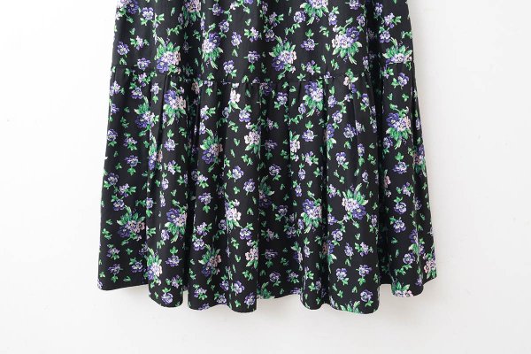 画像5: 別注!! print gather skirt (BK) (5)