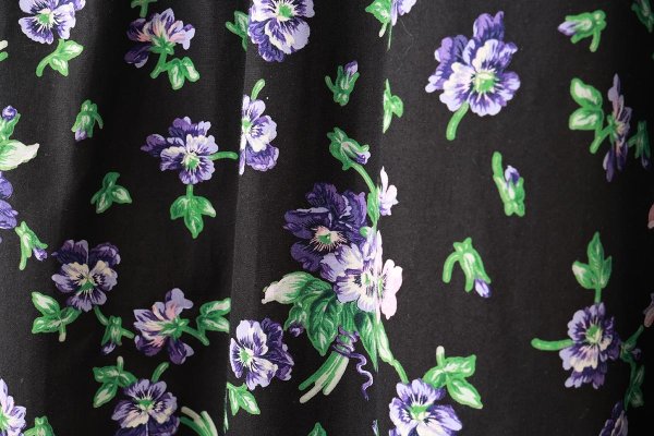 画像6: 別注!! print gather skirt (BK) (6)