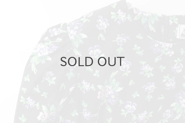 画像4: 別注!! cotton print dress (BK) (4)