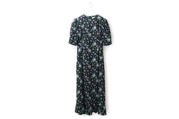 画像1: 別注!! cotton print dress (BK) (1)